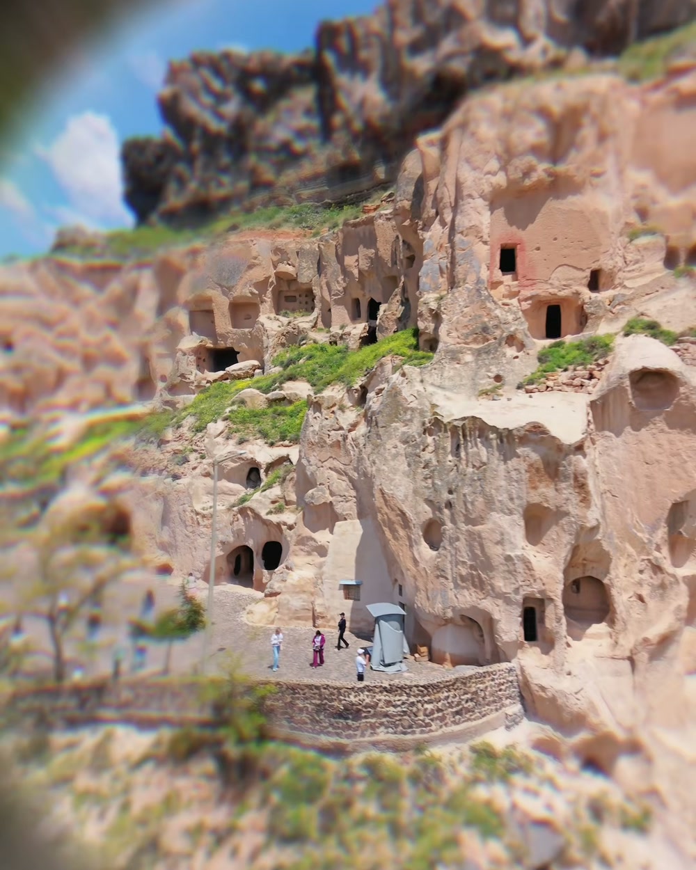 The underground city's carved face